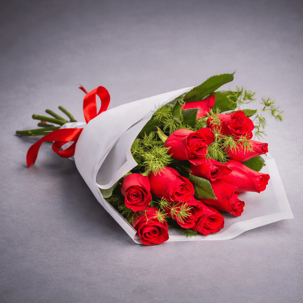 Crimson Grace – Red Roses Bouquet - Image 2