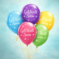5 balloons get well soon